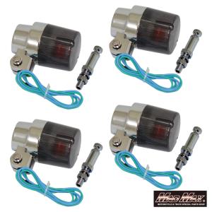 週末セール!!汎用 丸型 ヨーロピアンウインカー スモーク