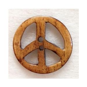 ボーンボタン　25mm　1個売り　ピース　ブラウン