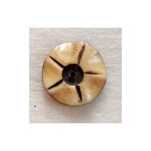 ボーンボタン　16mm　1個売り　フラワーIV　アイボリー