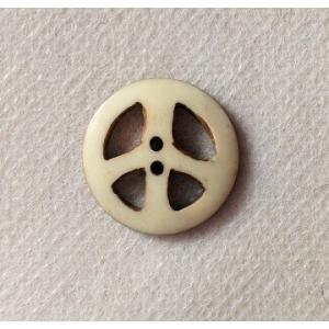 ボーンボタン　20mm　1個売り　ピース　アイボリー