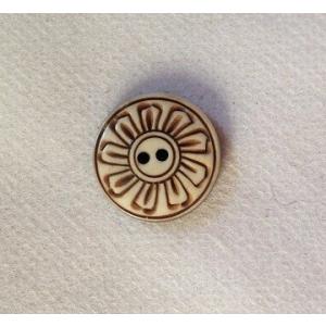ボーンボタン　18mm １個売り　フルフル　アイボリー