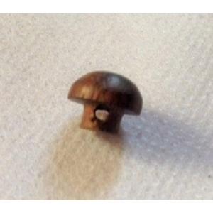 ウッドボタン　10mm マッシュルーム　S ブラウン