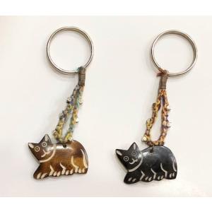 ねこ カラフルヘンプ キーホルダー Kh008 Madok 通販 Yahoo ショッピング