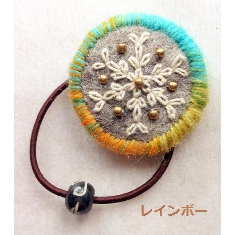 フェルト　ヘアゴム　スノウ