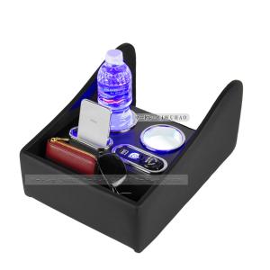 セール送料無料 即納 小型版 LED照明付き リアセンターコンソール 収納ボックス CROWN クラウン210系 充電 /小物入れ /ドリンクホルダー