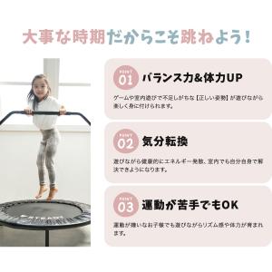 トランポリン 手すり付き 家庭用 静音 折りた...の詳細画像4