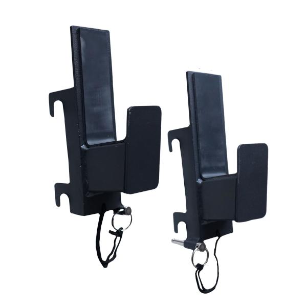 バーベルホルダー ハーフラック用 耐荷重350kg ロックピン付 高安定 頑強設計 フック式 掛け替...