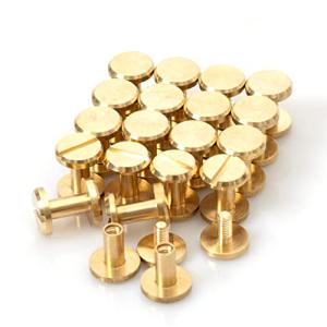 シカゴスクリュー 20個入り 10×4×8mm 真鍮組ネジ コンチョ