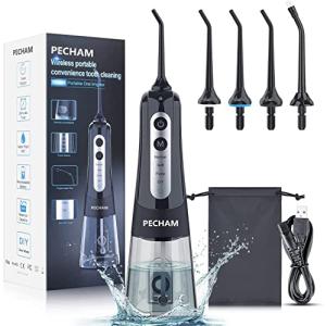 口腔洗浄器 PECHAM ジェットウォッシャー 口腔洗浄機 USB充電式 携帯型 歯間ジェット洗浄
