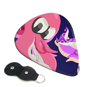 スプラ トゥーンギターピック プラスチックピック エレキギターピック ギター用 ティアドロップ型 人差し指 ピック 収納ケース付き 滑り止め 音