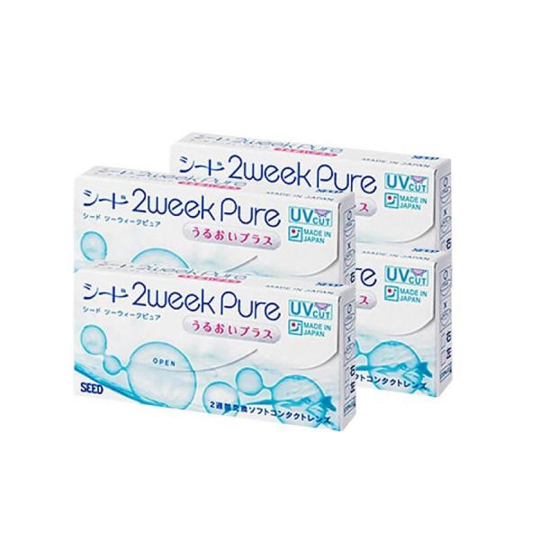 最安値挑戦 シード 2week pureうるおいプラス 6枚入 4箱  追跡番号付きポスト投函 送料...