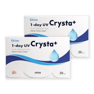 ワンデーＵＶクリスタ プラス(30枚)【2箱】含水率58% BC8.6 DIA14.2 潤い成分配合 UVカット 送料無料 コンタクトレンズ ワンデー