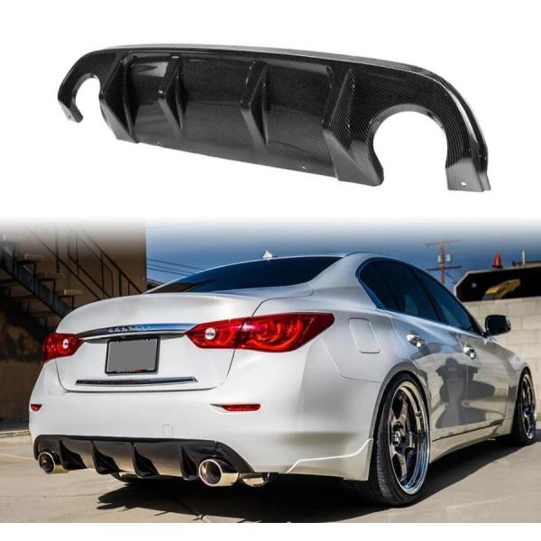 日産 V37 スカイライン リアディフューザー リアディヒューザー リアデフューザー リアバンパー ...