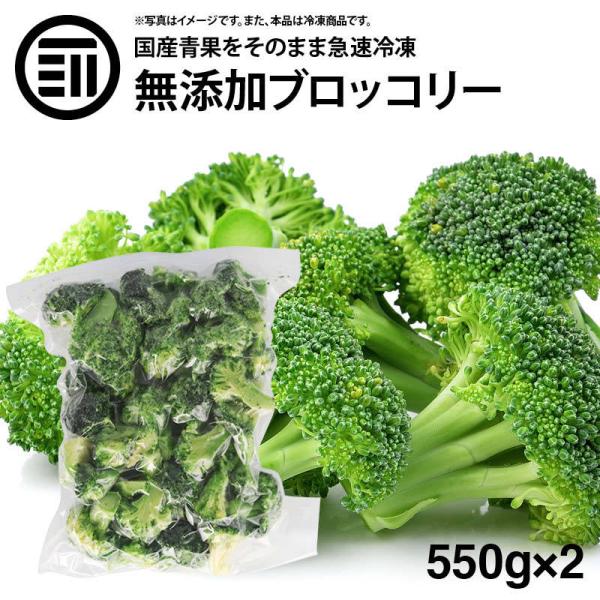 前田家 無添加 ブロッコリー 冷凍 計1.1kg 550g×2袋 国産 九州産 カット ばらバラ ぶ...