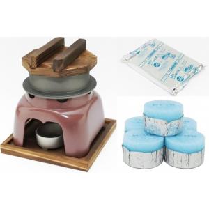 釜飯 かまど セット茶 フッ素加工 １合炊き用 １組＋固形燃料 30ｇ20個 入のお得なセット 釜めし の作り方マニュアル付 日本製 国産 買い回り