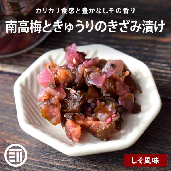 漬物 国産 南高梅ときゅうりのきざみしょうゆ漬け 130g x2袋 前田家 しそ風味 宮崎県産 和歌...