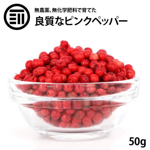 前田家 マダガスカル産 ピンクペッパー ホール 50g 希少 最高品質 無農薬 無化学肥料 胡椒 ス...