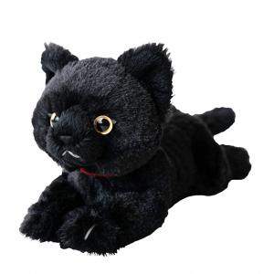サンレモン ひざねこ ブラック ホワイト オッドアイ ハチワレ 猫 ぬいぐるみ 送料無料 ぬいぐるみ ひざねこ 猫 オッドアイ ホワイト P-1832 M