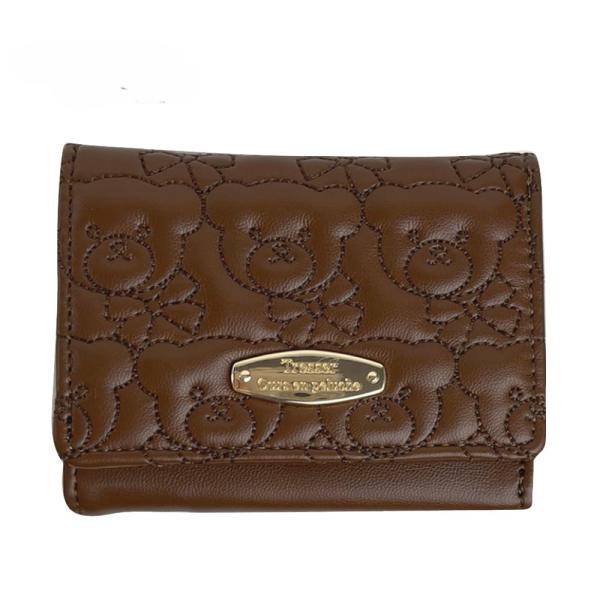 くま キルト 折財布 コンパクト ミニ財布 レディース ガールズ