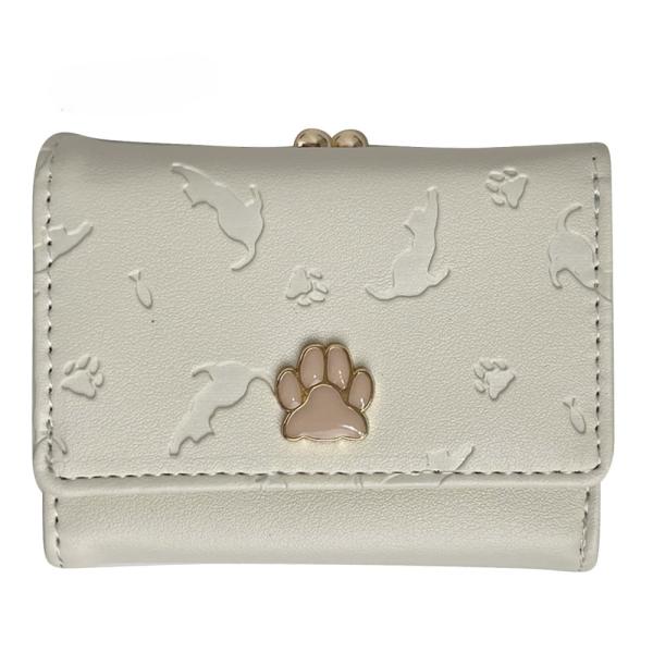 ちゅるんと肉球 がま口 折財布 コンパクト ミニ財布 JW-0486