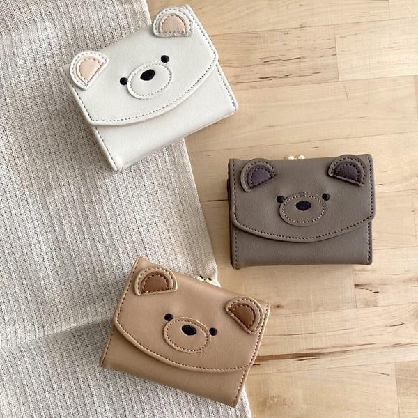 くまくん がま口 折財布 コンパクト ミニ財布 JW-0551