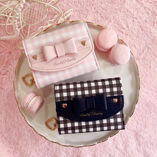Lovely Lovely ときめき ギンガム 折財布  LL-1021