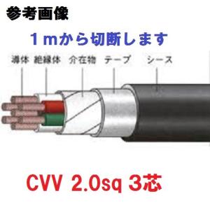 富士電線 VCTF 2sq×3芯 vctf 3芯 ビニルキャブタイヤコード 切断切売