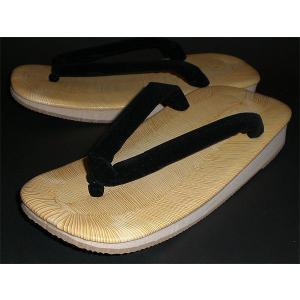 雪駄　草表（サンド底）黒鼻緒　Ｍサイズ 23.5cm