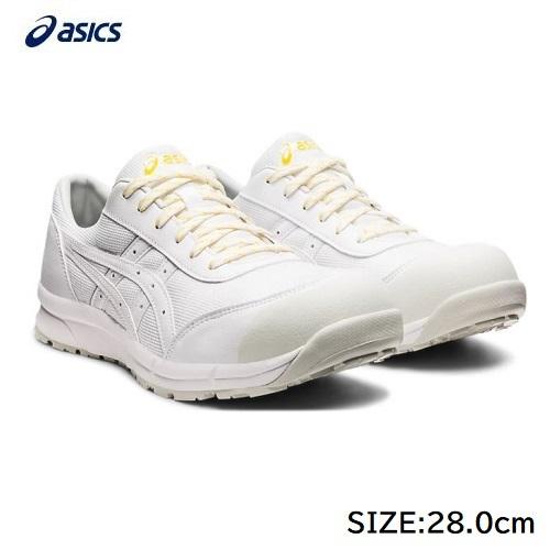 アシックス 静電気帯電防止靴・ウィンジョブＣＰ２１Ｅ・ホワイト×ホワイト・２８．０ｃｍ 1273A0...