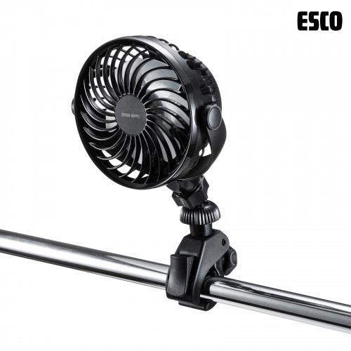 エスコ [充電式] 小型扇風機 (クランプ式) EA763FC-42