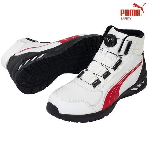 ＰＵＭＡ 安全靴 作業靴 ライダー2.0 ホワイト＆レッド ディスク ミッド 25.0cm 63.3...