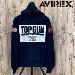 AVIREX アヴィレックス LONG SLEEVE ZIP PARKA DUST DEVILS 783-3931012 トップガン TOP GUN スウェット 裏毛 メンズ パーカー ジップアップ 長袖 トップス｜maestoso