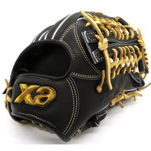 硬式グローブ ザナックス XANAX トラストエックスシリーズ 外野手用 OS1型 BHG25OS1X サイズ15 クオリティーブラック Cブラウン紐 右投げ用 高校野球対応モデル