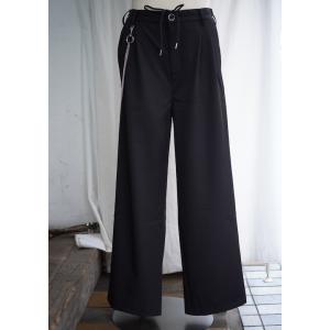 RINGS　Wチェーン付き２タックワイドストレートパンツ　BLACK-L