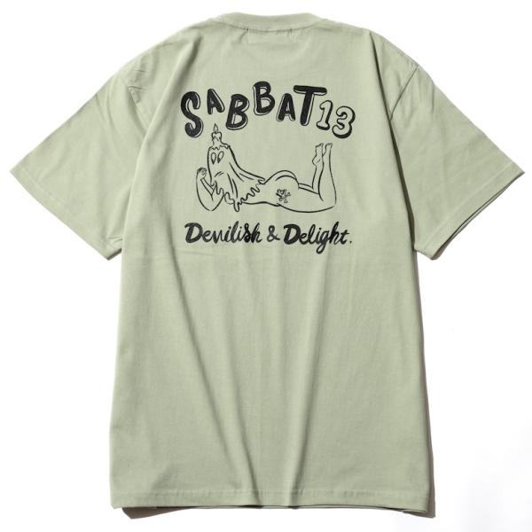 SABBAT13 Lie down SPOOKY GIRL SS Tシャツ SAGE サバトサーティ...