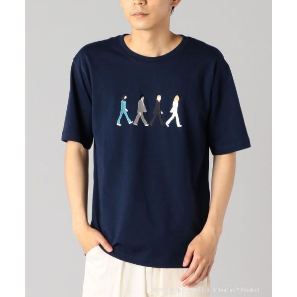 【シップス　メン】SHIPS: THE BEATLES エンブロイダリー Tシャツ