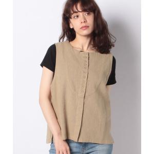 綿麻シャンブレーベスト