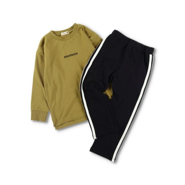 【branshes】【WEB限定】ロゴプリント長袖ルームウェア