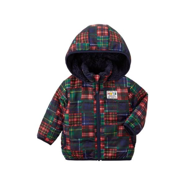 【ミキハウスホットビスケッツ】ボアフリース リバーシブル中綿ジャンパー