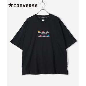 【コンバース】【CONVERSE】　コンバース オールスター　シックスシューズ　刺繍　半袖Tシャツ/アメカジ/ベーシック/ワンポイント/ミニロゴ/22