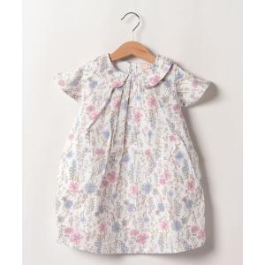 【プティマイン】衿つき花柄ワンピース