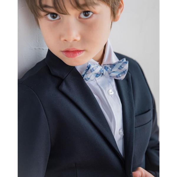 【ベベ】日本製 フォーマル チェック ドット 柄 蝶ネクタイ