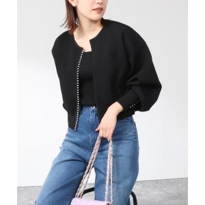 【ノーリーズ】＜飯豊まりえさん着用＞《手洗い可能》ミニパールカーディガン