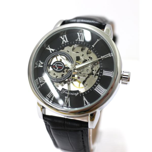 【エスピー】ATW自動巻き腕時計 ATW040−SVBK メンズ腕時計