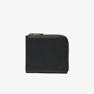 LACOSTE 財布 シュリンクカウレザー ジップコインポケット付き