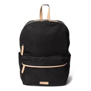 Y'SACCS（イザック） デイバック リュック ナイロン×レザー スクエア