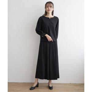 【イッカラウンジ 】イッカラウンジ ikka LOUNGE 【フォーマル対応／2点セット】GOKU楽 長袖フレアセット