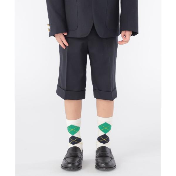 【シップスキッズ】SHIPS KIDS:100〜130cm / ウール ノープリーツ ハーフ パンツ