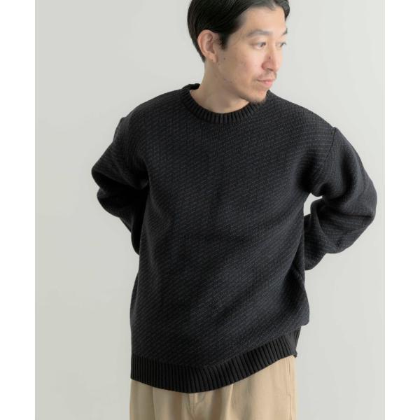 【アイテムズアーバンリサーチ（メンズ）】Mウォッシャブル バーズアイ クルーニット