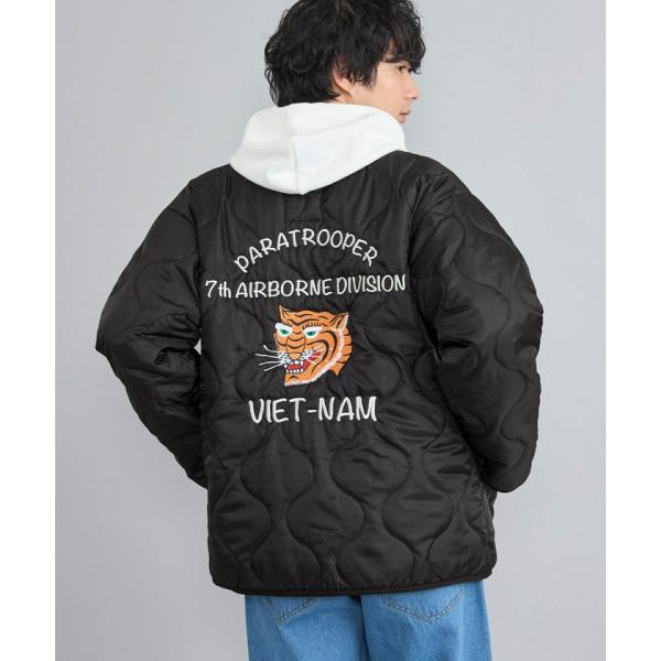 【coen】ルーズシルエットスーベニア刺繍キルティングジャケット